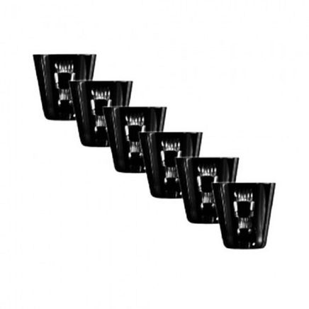 Retro Black — Набор стопок для ликера Liquor, 6 шт, 70 мл, артикул 65659/50464/47029, AJKA CRYSTAL