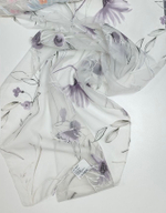 Органза Голд Текстиль арт. 1244918 фиолетовые цветы (высота 300 см, Турция)