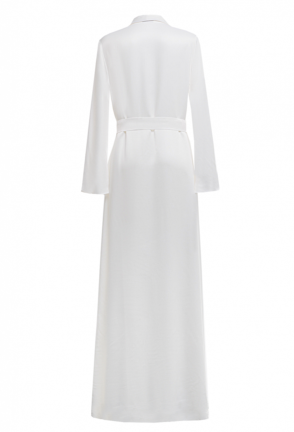 Платье-халат без застежки белое 23-01-24 SS
