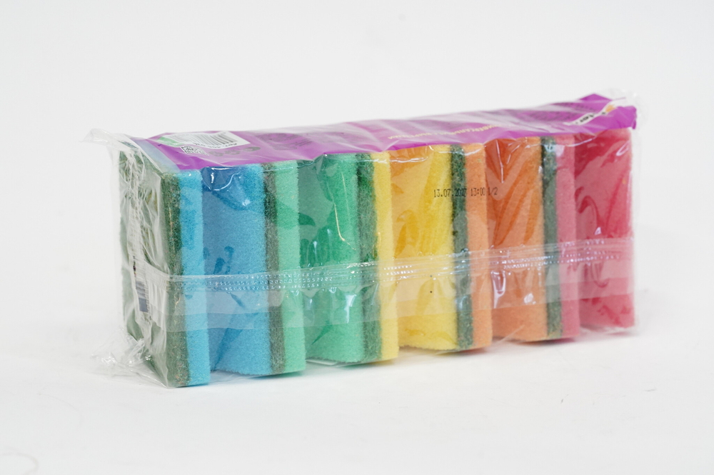 ГУБКИ КУХОННЫЕ AKTIV С ВЫРЕЗАМИ,5ШТ.В УПАКОВКЕ, 65Х85Х40ММ,PATE 406-038