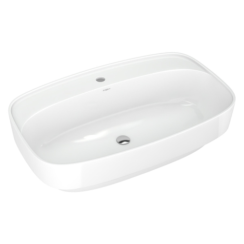 Раковина накладная на столешницу "Купер-65*43" ш*г, с отв. под смеситель (Kirovit)