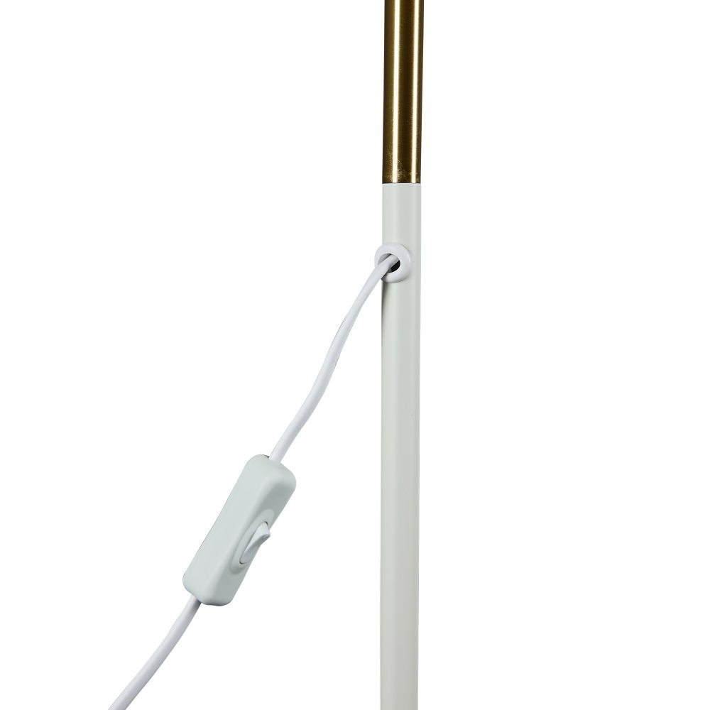 UML-T700 E27 WHITE Торшер напольный под лампу Е27. 40W. с регулировкой наклона. Механический выключатель. Белый. ТМ Uniel