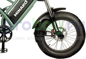 Электровелосипед Minako FOX-S 2.0 (48v/23Ah) Спицы - Оливковый фото 8