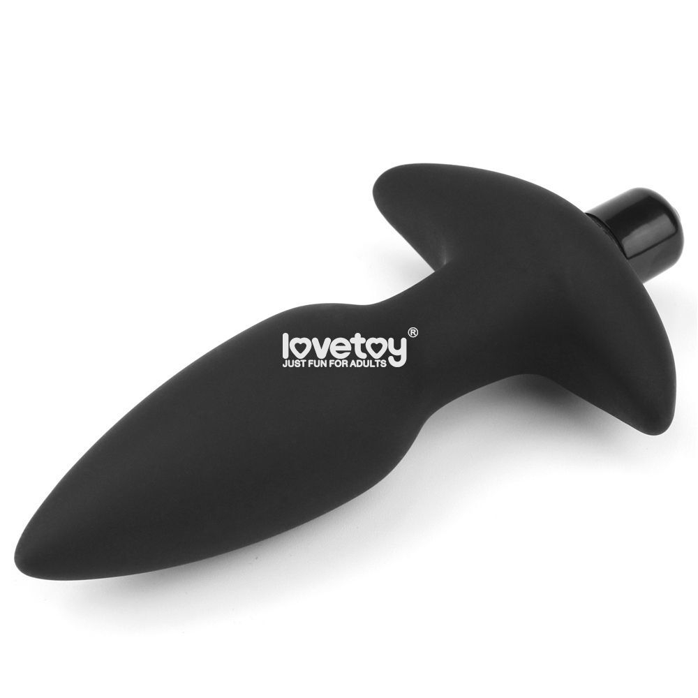 Черная анальная вибропробка Anal Indulgence Collection Fantasy Plug - 14,5 см. (Цвет: черный)