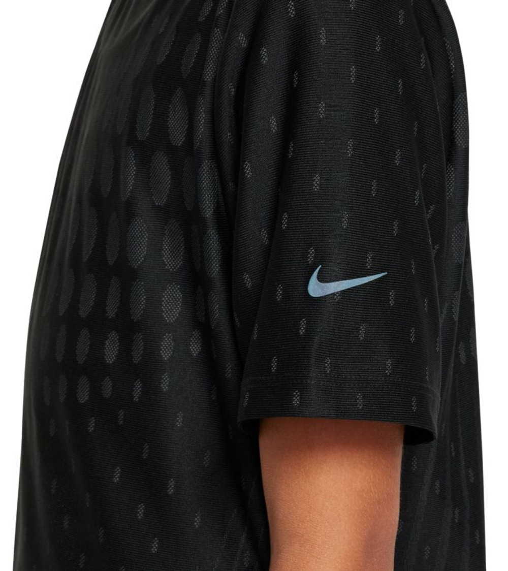 Футболка для мальчика теннисная Nike Kids Dri-Fit Adventage Multi Tech Top - black/dark smoke grey/black