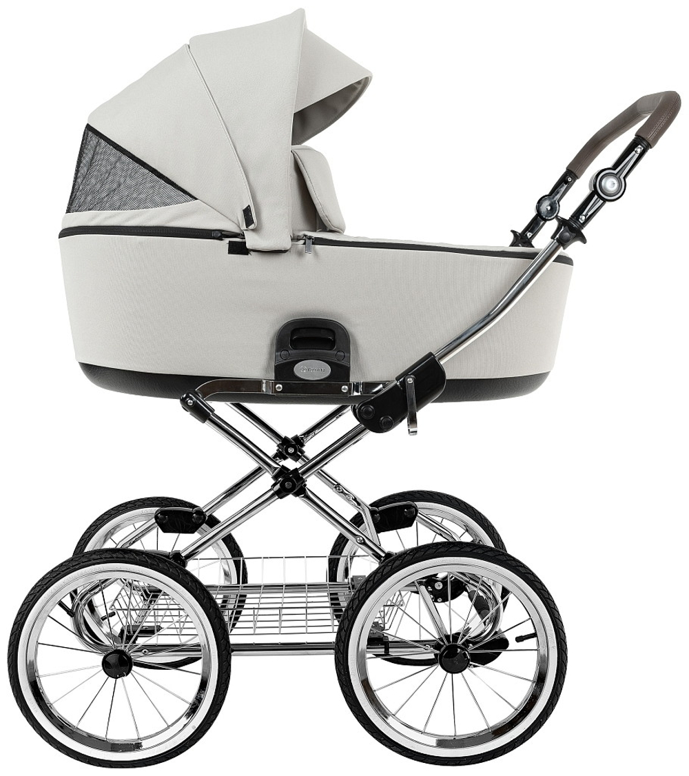 Детская коляска люлька Roan Bass Next Classic d14 2.0 1 в 1 BSNC/104/1 Marzipan/Black/руч.Cappuccino