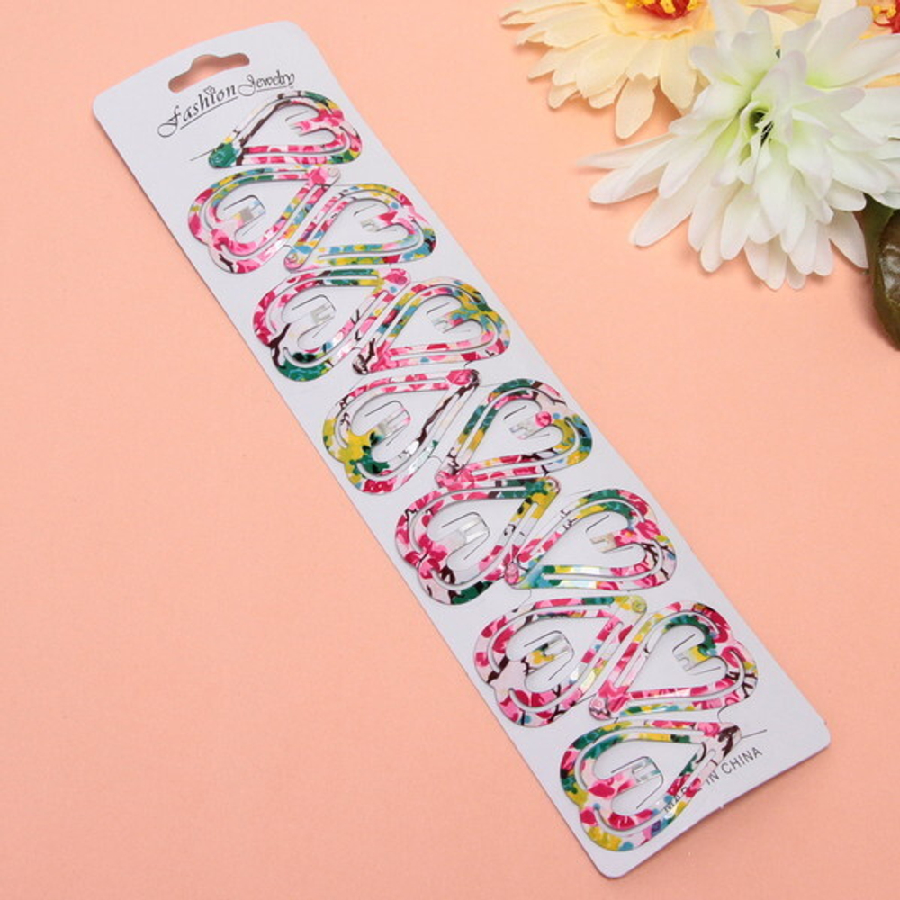 Зажим для волос 12шт «Your Jewelry - Polychrome», 4,5*3см