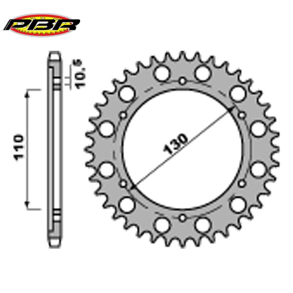 PBR 444048C45 звезда задняя (ведомая), 48 зубьев