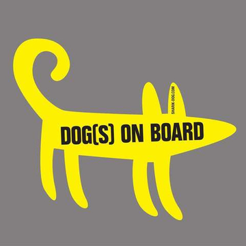 Наклейка на машину DOG(S) ON BOARD Шарик