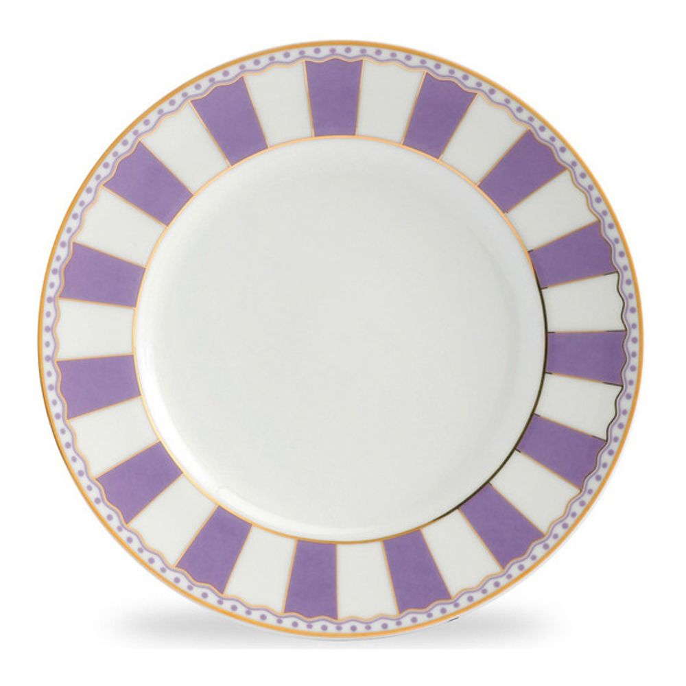 Тарелка десертная Noritake Карнавал 21см лавандовая полоска