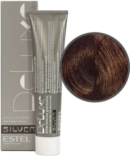 Краска для седых волос Estel DeLuxe Silver (тёмно-русый красно-медный) 6/54