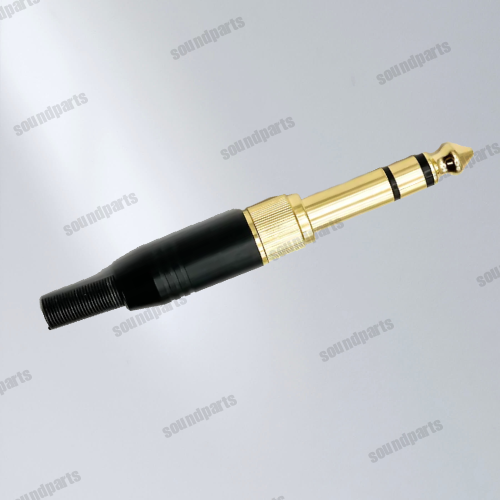 Mini Jack 3,5 mm с наружной резьбой (Черный) + переходник 6.3