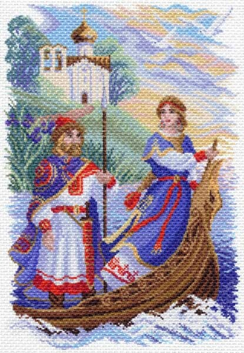 "Князь Игорь и Ольга"-1630 канва с рисунком