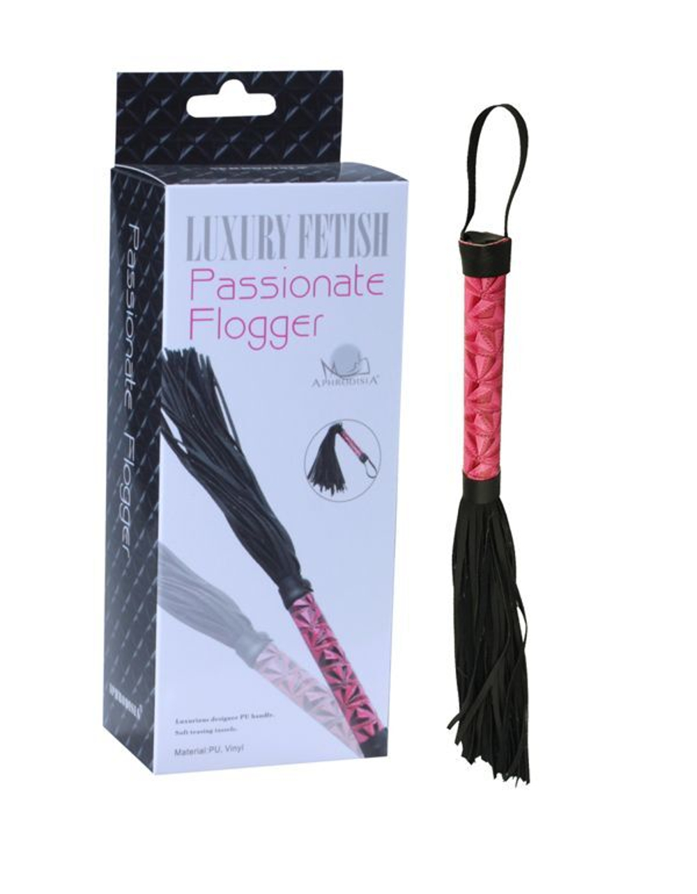 Аккуратная плетка с розовой рукоятью Passionate Flogger - 39 см.