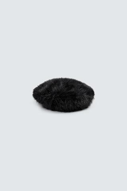 ZARA Х DISNEY БЕРЕТ ИЗ ИСКУССТВЕННОГО МЕХА, ЧЕРНЫЙ/ЖЕЛТЫЙ