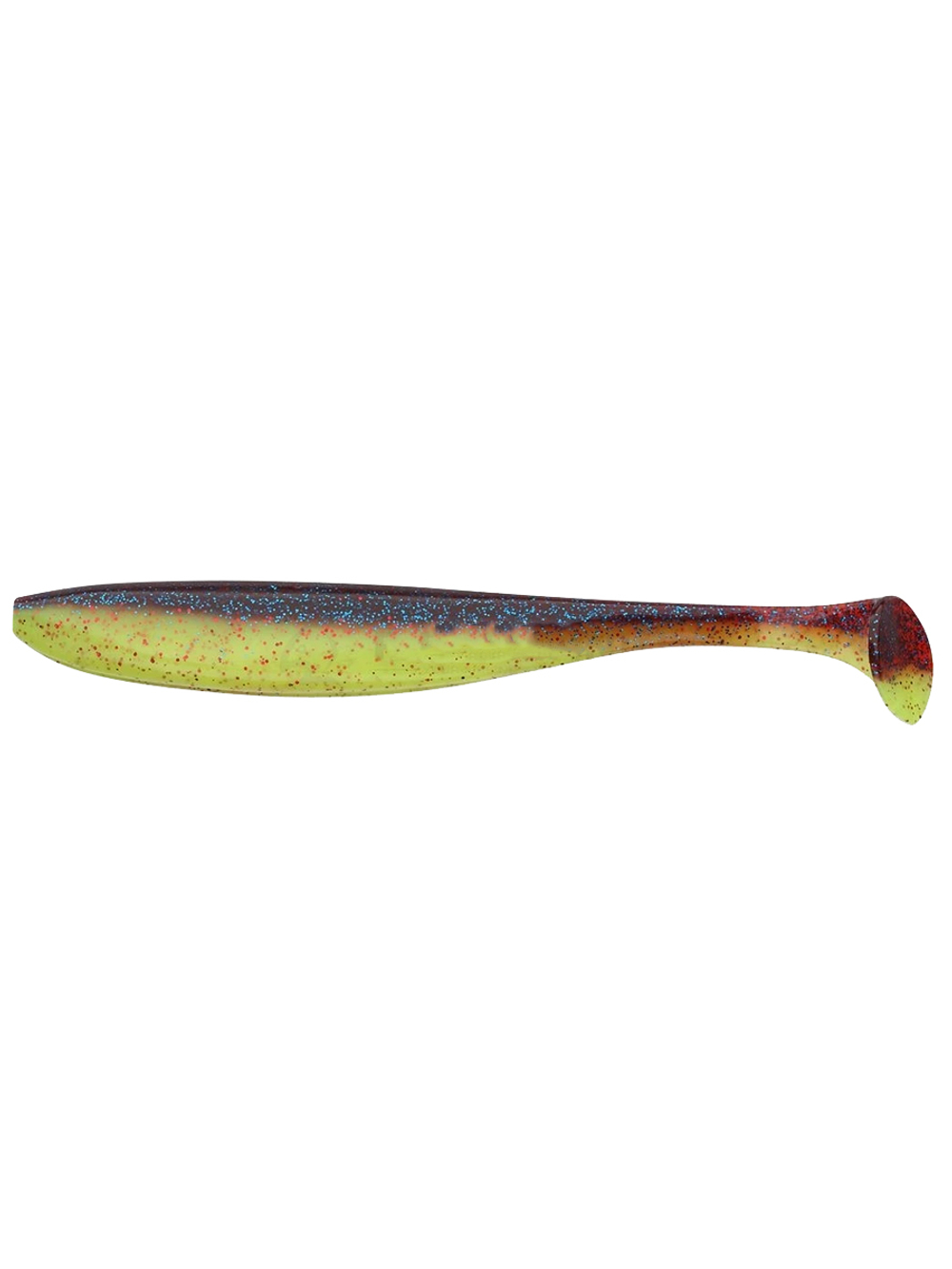 Приманка силиконовая Keitech Easy Shiner 4" PAL #01 Chartreuse Red Flake, 3 упаковки по 7 штук