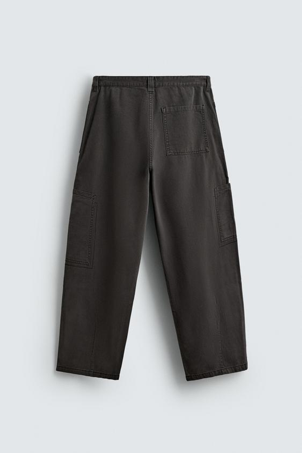 ZARA БРЮКИ С КАРМАНАМИ, ТЕМНО-СЕРЫЙ