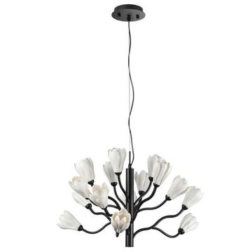 5090/15 MODERN ODL25 553 черный матовый/белый/фарфор Люстра G4 LED 15*5W GARDI