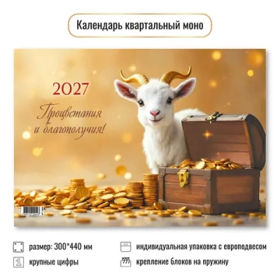 Календарь моно 2027 символ года