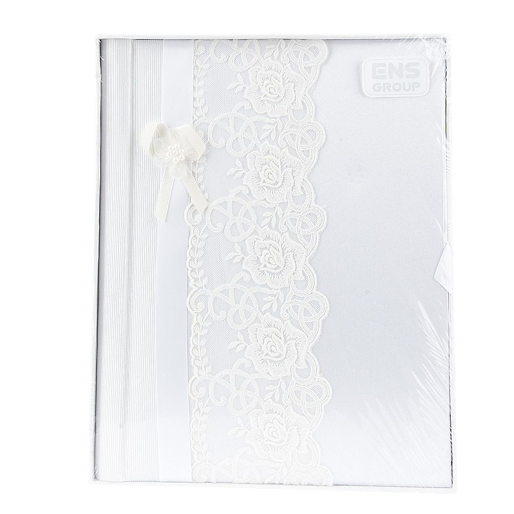 Свадебная книга для записи пожеланий "Кружева" (16листов) 21*27*2см. (с декоративными стразами) (под