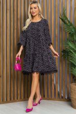 Платье Сибирские кружева (черно-розовое) П13401-18М LT Collection