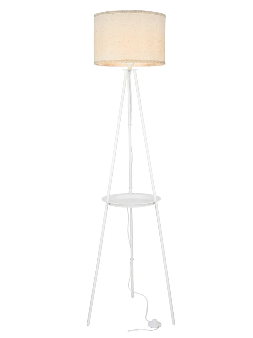 Напольный торшер с полкой