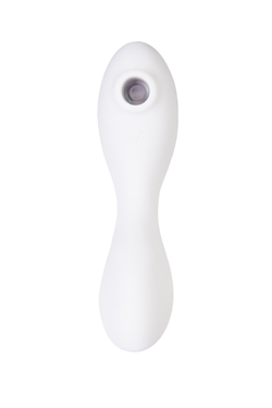 Вакуумный стимулятор клитора с вибрацией Satisfyer Curvy Trinity 5 Connect App, белый, 16,5 см