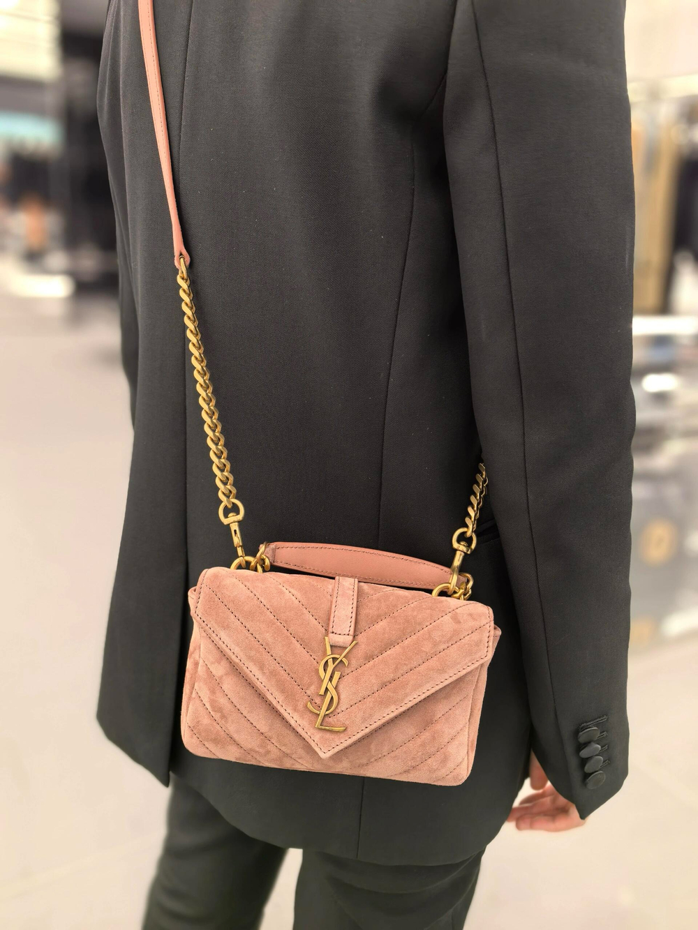 Saint Laurent College Mini Chain Bag