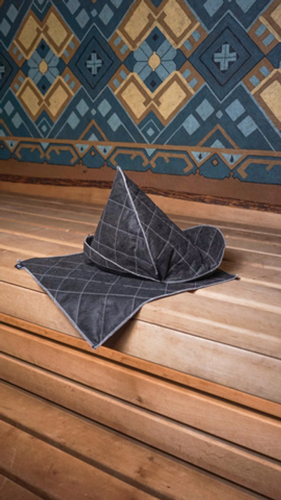 Набор банный: фитошапка и фитоковрик на травах Кавказа