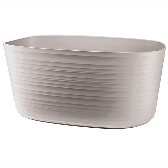 Кашпо для комнатных растений большое tierra, серо-бежевое