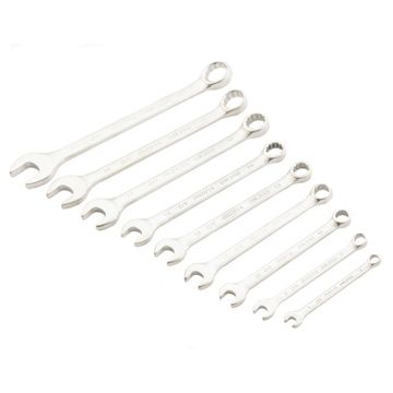 Набор ключей комбинированных, 6 - 22 мм, 9 шт., CrV, матовый хром Matrix 15410