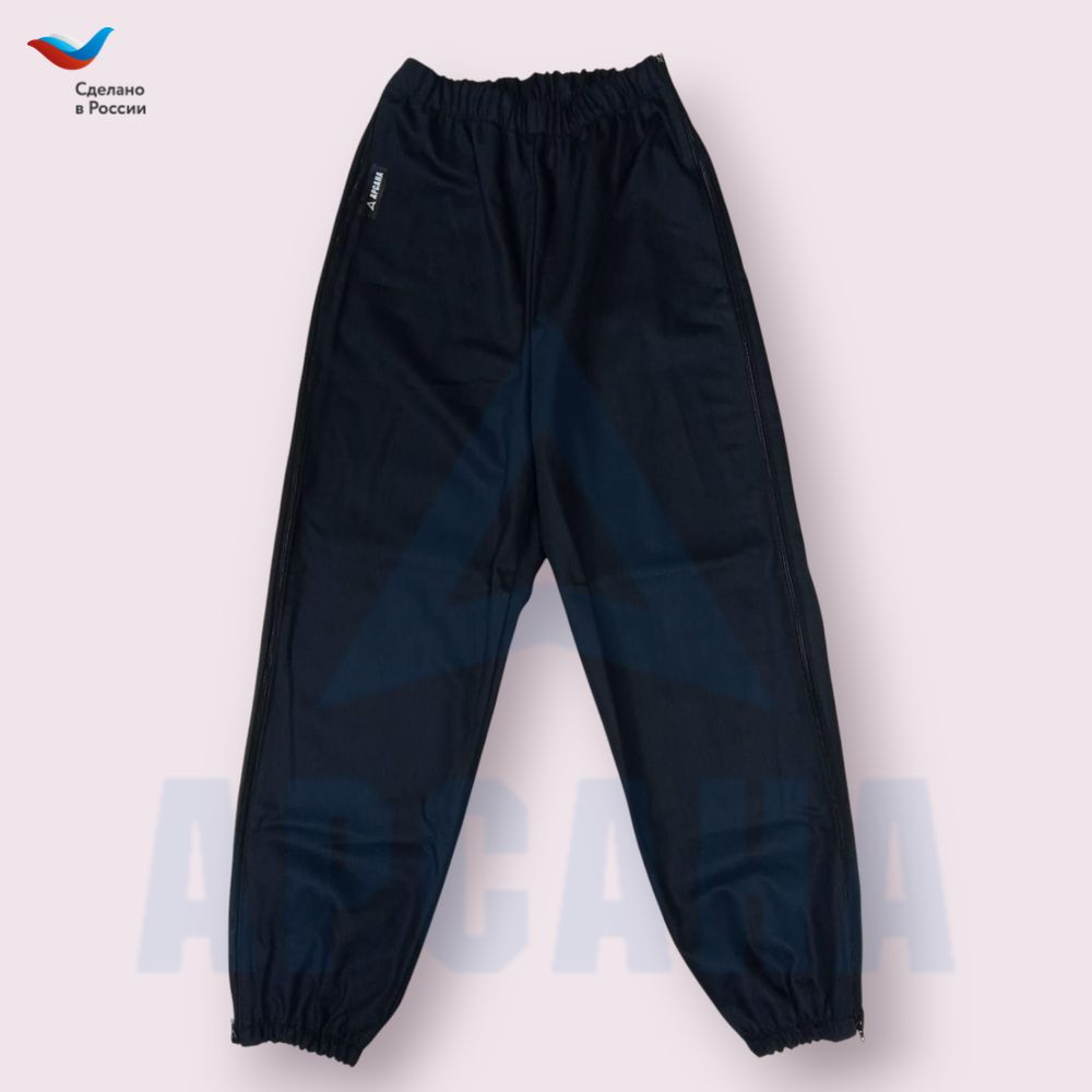 Брюки ортопедические "Эконом" с молниями по бокам. Размер 6XL (60-62). Цвет ЧЕРНЫЙ