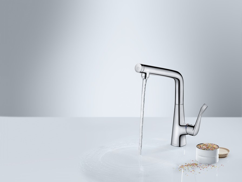 Смеситель для кухни Hansgrohe Metris Select 14883000, хром