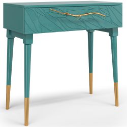 Консоль Арт Колор leaves Стайл Голд Пастельно-синий