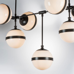 813197 Люстра GLOBO 9х40W E14 умбра/белый