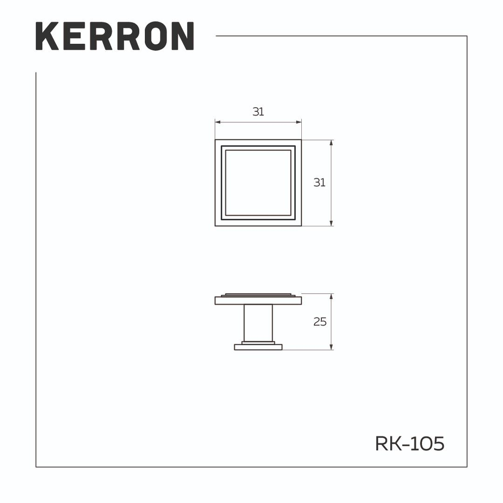 Ручка-кнопка, матовый черный  RK-105 BL