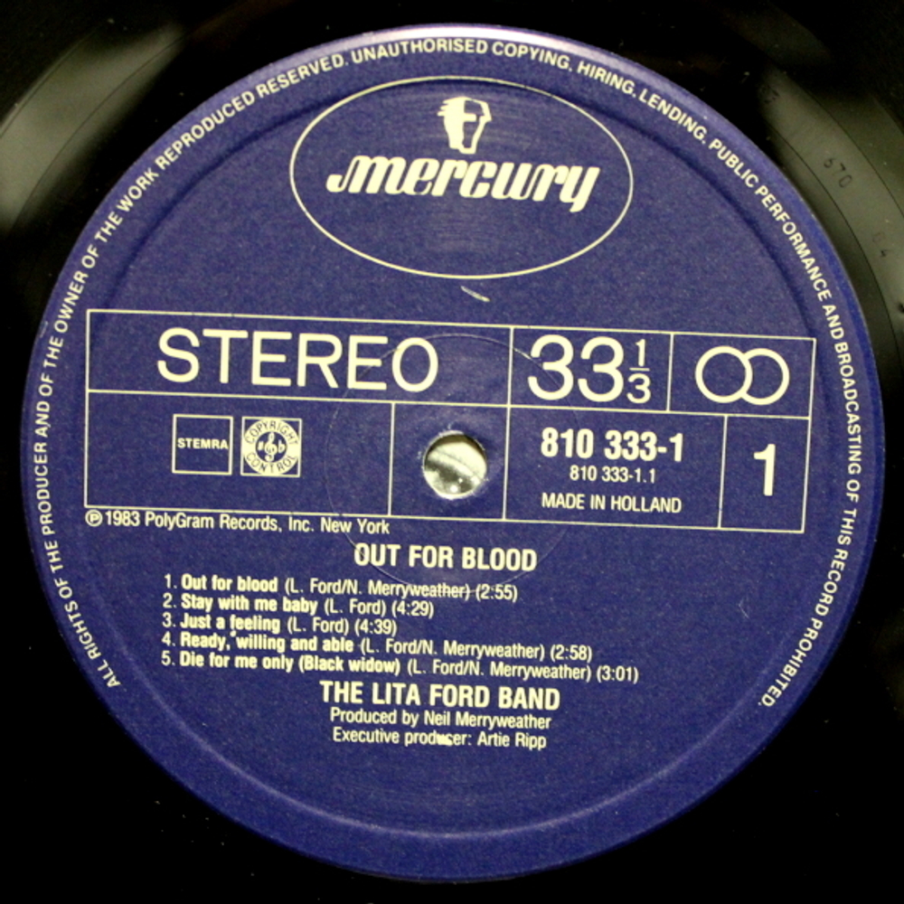 Lita Ford / Out For Blood (LP)