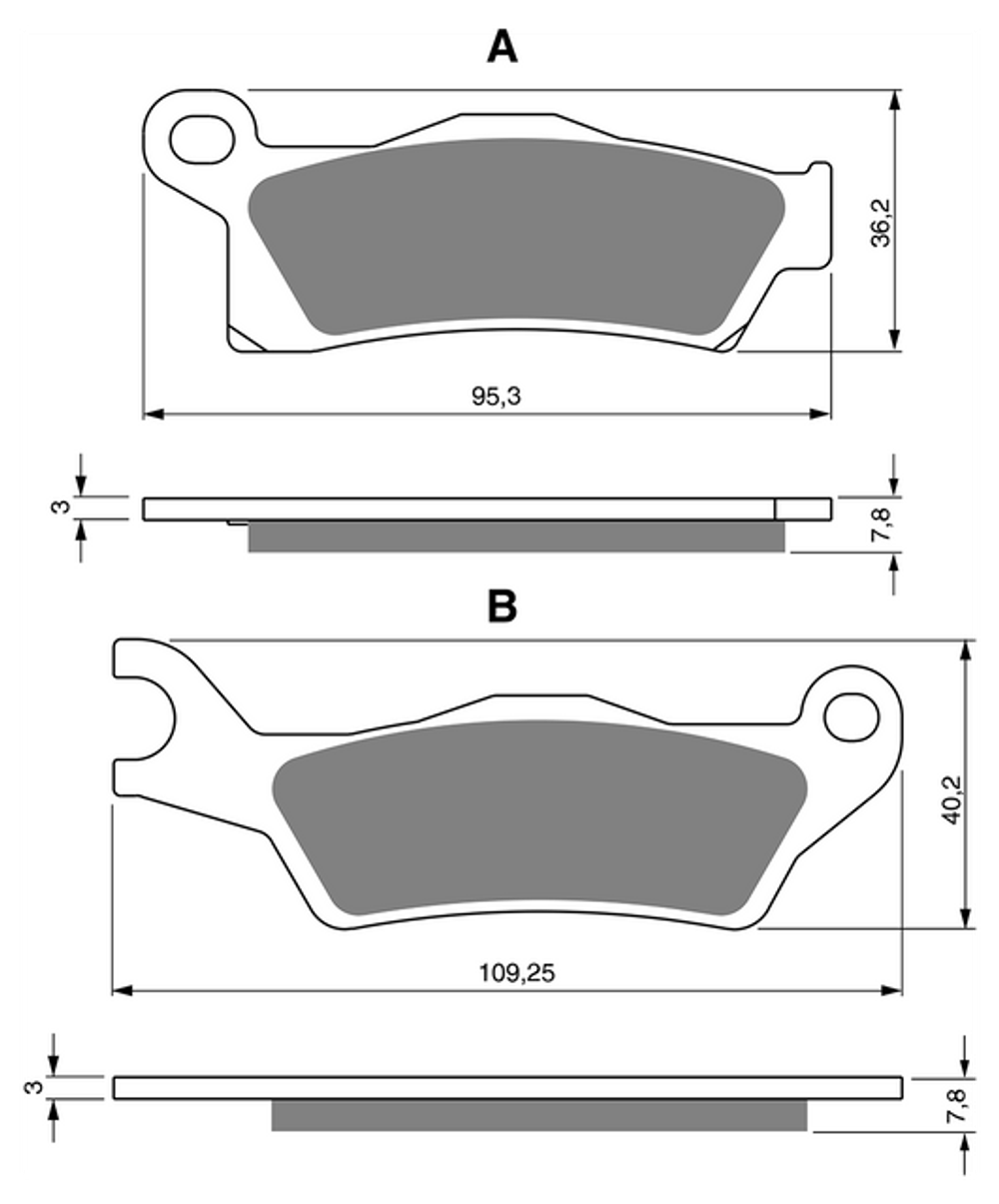 Колодки тормозные Goldfren 310 AD