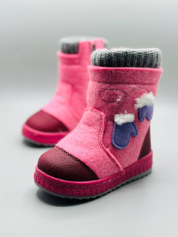 Детские зимние валенки для девочки Buba Pink Felt