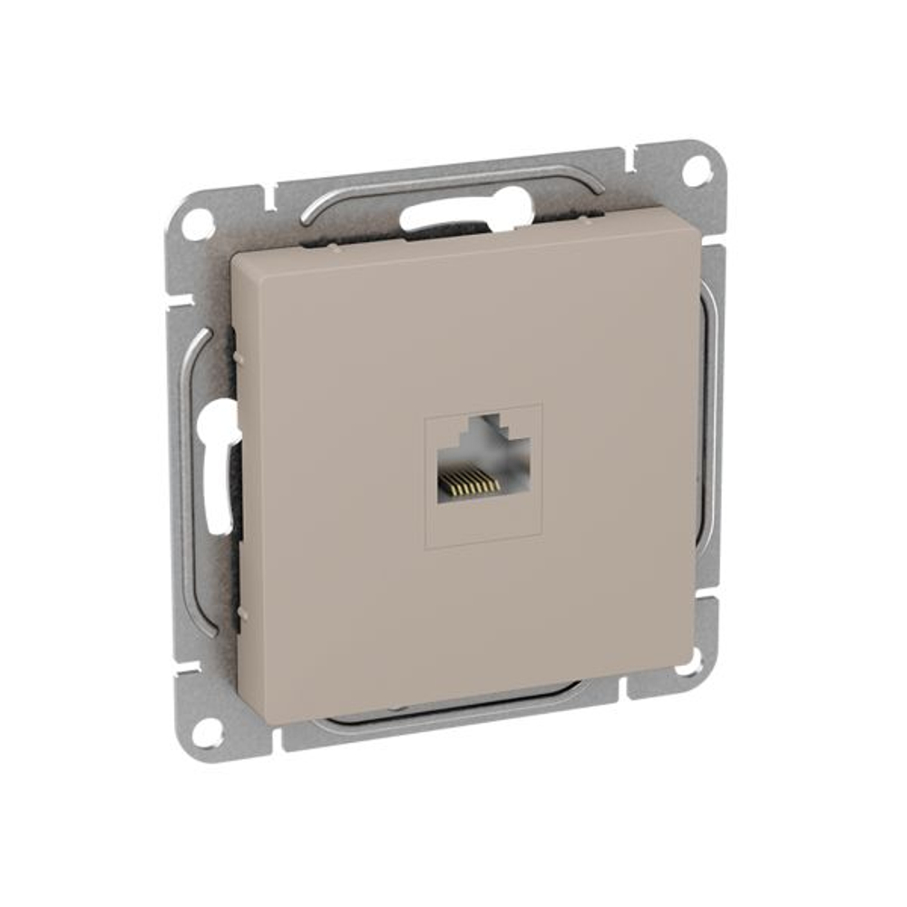 Механизм розетки RJ45 (cat6), кремовый Эпика EKF
