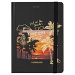 Блокнот с резинкой в точку 96 л., А5 (145х203 мм), твердая обложка с фольгой, BRAUBERG, "Закат", 113734