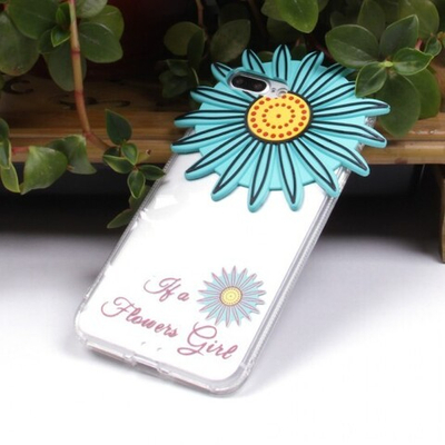 Силиконовый чехол "Цветы" для iPhone 7 Plus, 009869