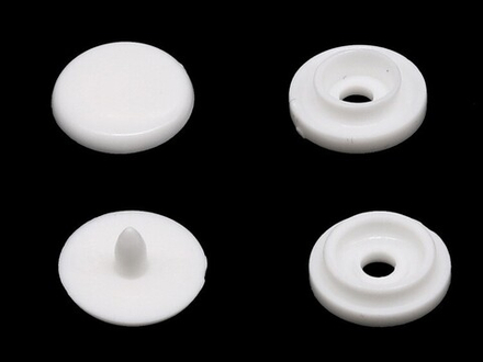 Кнопка пластиковая 10шт/уп белая 10мм