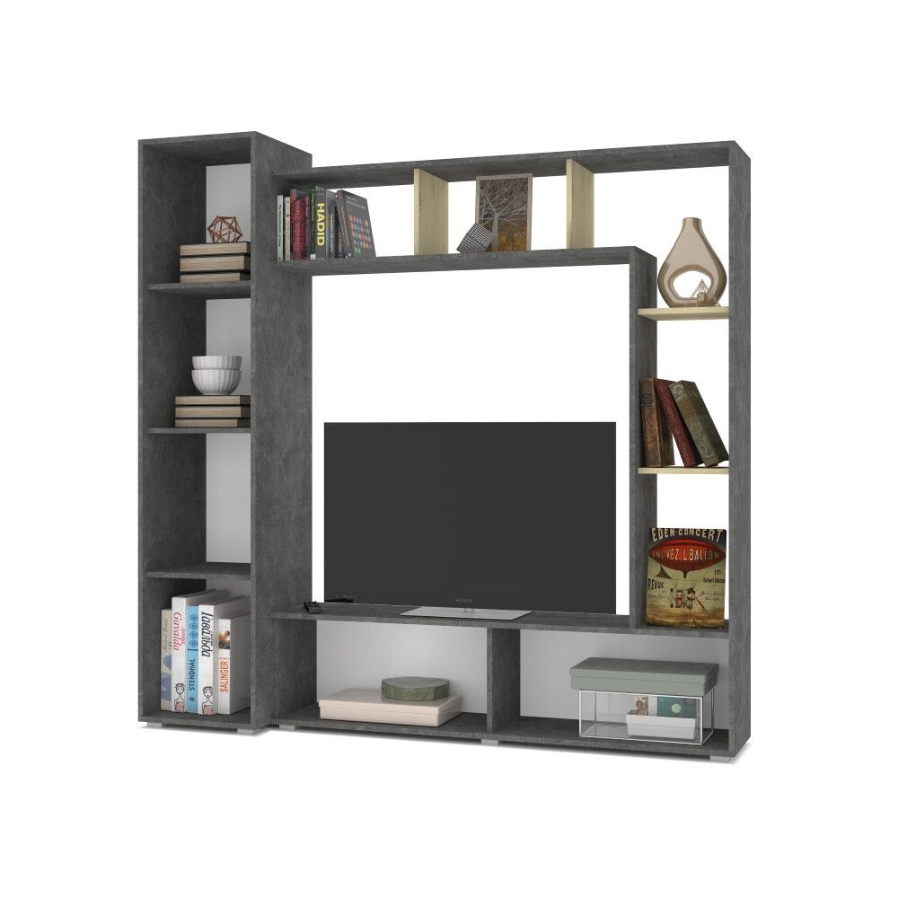 Стенка "Прага" (Камень темный\Ирландский дуб), ЛДСП, MODERN, г. Ижевск