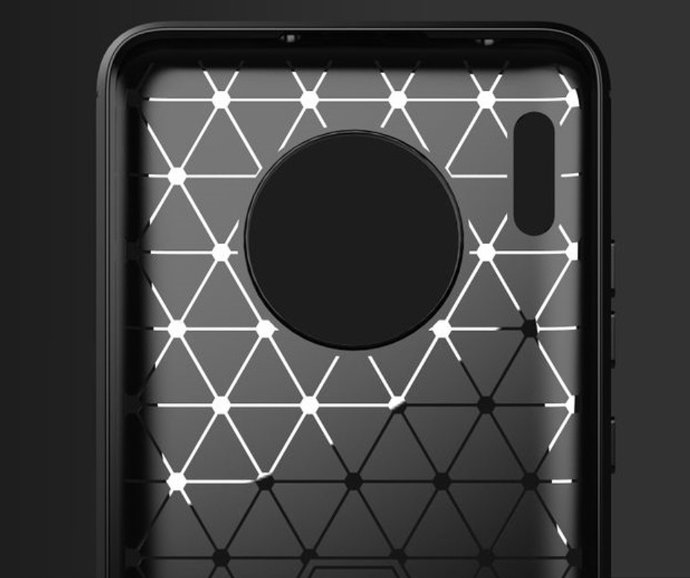 Чехол для Huawei Mate 30 цвет Black (черный), серия Carbon от Caseport