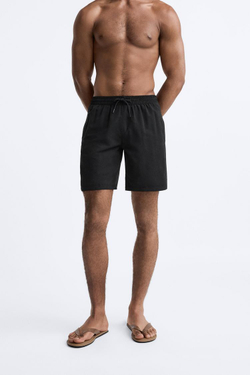 ZARA ДЛИННЫЕ ПЛАВКИ, ЧЕРНЫЙ