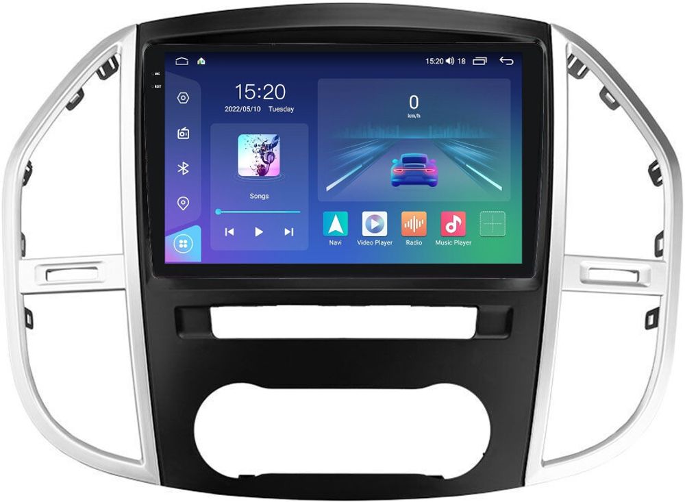 Магнитола для Mercedes-Benz Vito 2014+ - Parafar PF477U2K на Android 13, QLED+2K, ТОП процессор, 8Гб+128Гб, CarPlay, 4G SIM-слот