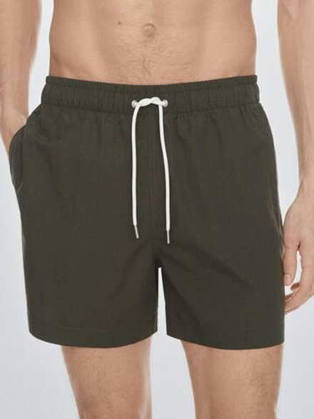 Massimo Dutti Однотонные плавки, хаки