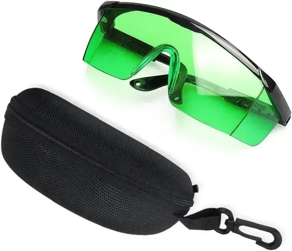 Очки зеленые для лазерного уровня, в противоударном чехле