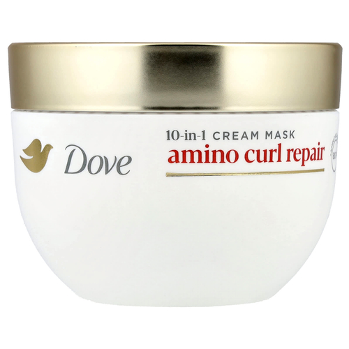 Dove, Amino Curl Repair, крем-маска для локонов 10 в 1, 260 г (9,2 унции)